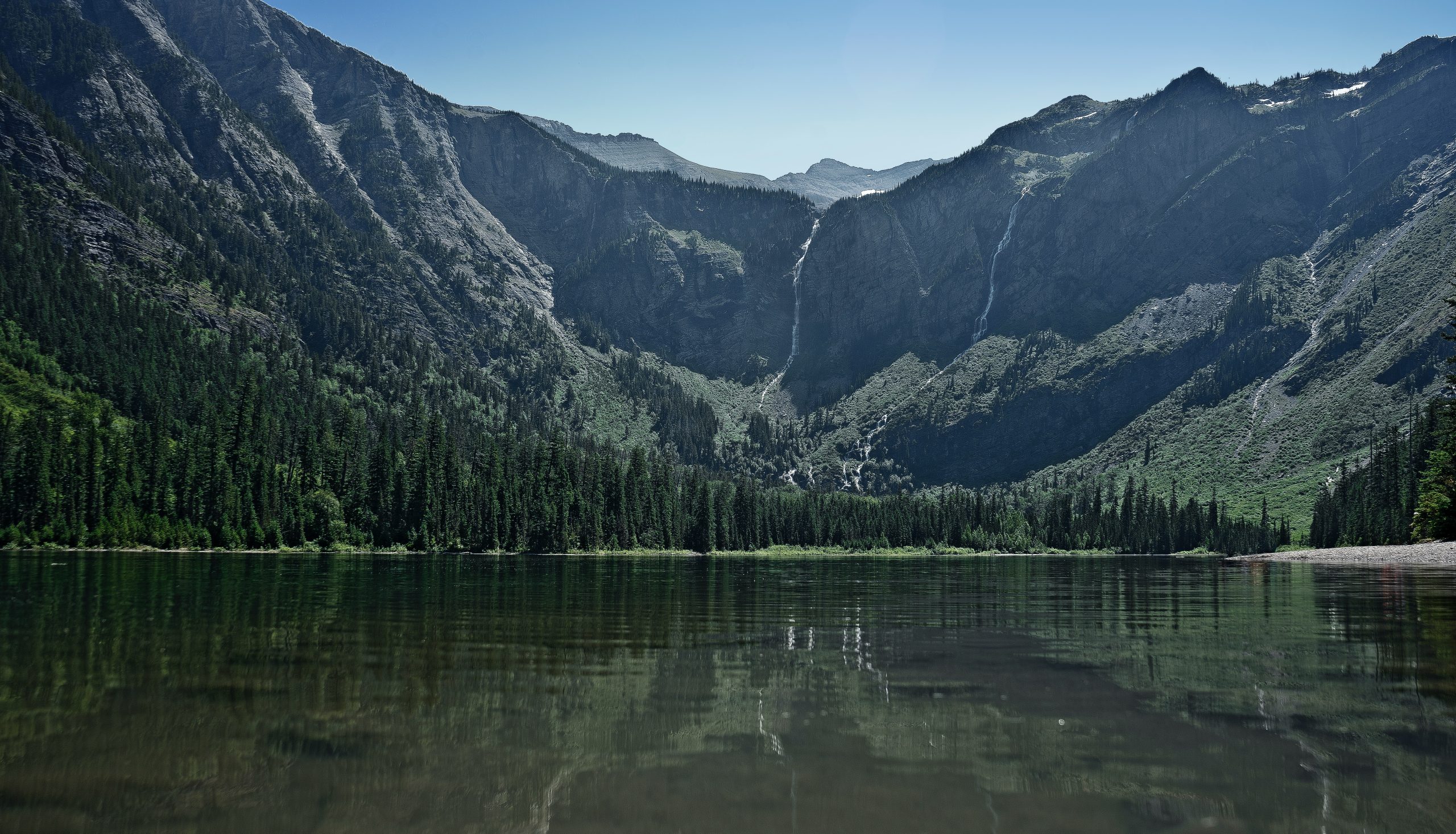 Photo of Missoula lake and mountains